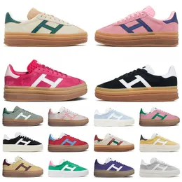 Gazzelle Designer Schuhe Plattform kühne Freizeitcreme Collegiate Grüne Wildleder Leder Rosa Gum Gum White Black Red Super Pop Flat Trainer Teller-Formete Frau Sneaker