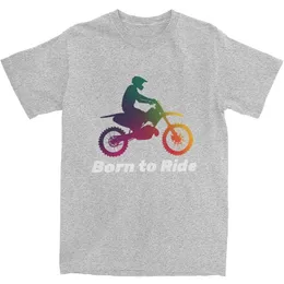 Camisetas masculinas nascidas para andar de camiseta de bicicleta Earth Harajuku Camiseta curta Y2K Top Top Summer Algodão respirável 5xl 6xl T-shirtl2405