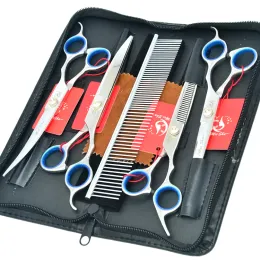 Grooming 7.0 pollch per scissori per animali domestici Meisha Scissori per la toelettatura Set Giappone 440c dritti + curve + kit di forbici di assottigliamento kit dogs .hb0061