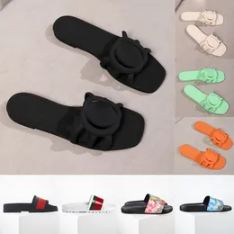 Designer -Hausschuhe für Männer Frauen ineinandergreifende Sandalen Leinwand Stoffe Stickbuchstaben Frau Sommer Gelee Schuhe Abfrag Maultiere Flache Schieberegleiter Claquette Claquette