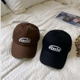 Emis Cap Designer Berets Dark Green Cap kvinnlig broderi Emis Tide Brand Baseball Summer Hat Boy Girl Casual Challenge Hip-Hop H
