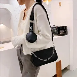 Shoulder Bags ATLI Solid Color Pu Leather Crossbody For Women 2024 Handbag Ladies Bag 2 Pieces Set Messenger Sac A Main