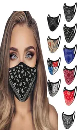 Women Designer Face Masks 3D Camouflage Print Mouth Cover Cykling Dammtät Betydande mask tvättbart mode hängande öron ansikte mask8532023