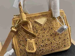 10a+ spegelkvalitetsdesignväska glittrande tung industri full diamant mördare väskor enkel axel messenger väska mode handväska kvinna