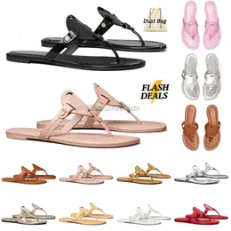 T ve B Tasarımcı Ayakkabı Kadın Tasarımcı Slaytlar Sandalet Metalik Silver Miller Siyah Kahverengi Pembe Pembe Sürgüler Sandles Luxurys Loafers açık plaj soafers ayakkabıları