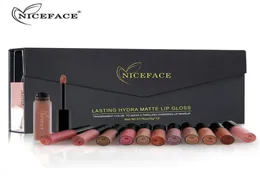Niceface 12 Colors Lip Gloss Matte Жидкая помада сексуальная краска водонепроницаем