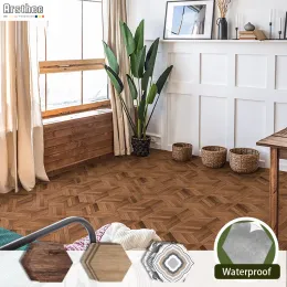 Adesivi pavimenti autodesivi in legno in legno piastrella piastrella adesivi per decorazioni per bagno impermeabili per la buccia e stick in legno non slip