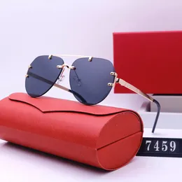 Designers ClassicCartier Sun Glasses Acetate Fiber Metal Extra Stor ram Utsökta kedjor Drop 1022S Womens Luxury Solglasögon UV400 Leveranskedja