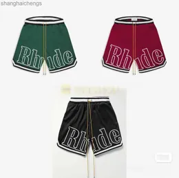 Trend originale 1: 1 pantaloni corti designer rhuDer Nuovo tessuto a mezzina Sport maschi casual pantaloncini da donna al massimo marchio hip hop hip hop pantaloni da spiaggia sciolti pantaloni