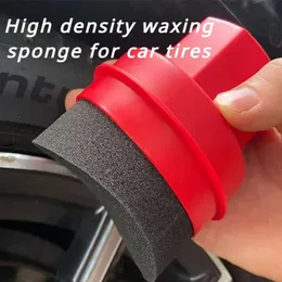 Upgrade New Detailing with Lid Can Hold The Handle for Easy Waxing Curved Tire Sponge Car Cleaning Tools Brush