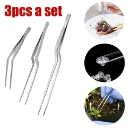 Acessórios 3 tamanhos de cozinha tweezer churrasco alimento tweezer clipe mini -chience pingo de aço inoxidável portátil para piquenique carne de churrasco ferramenta