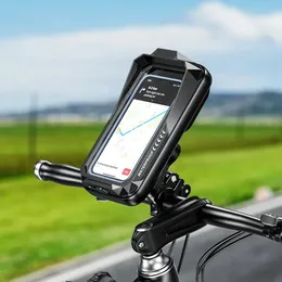 Waterproof Motorcycle Bike Mobile Phone Holder Support Universal Bicycle GPS 360° Rotation Cellphone Holder for Outdoor Cycling 240428