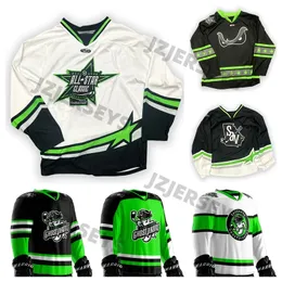 Savannah Ghost Pirates 2024 All-Star Classic Hockey Maglie Joe Fleming Jimmy Poeda Jett Jones Ryan Scarfo Alex Gilmour Simon Pinard Custom Golden Ghosts Jersey