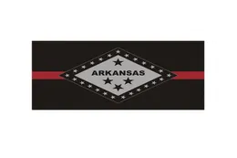 Arkansas State Flag Cienka czerwona flaga linii 3x5 stóp strażak banner 90x150 cm Prezent 100d poliestrowy wewnętrzny wydruk Flaga 4878654