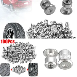 New 200Pcs 100Pcs 8X10mm Tires Winter Screw Anti-Slip Studs Wheel Chains Shoe Spikes For Car Motorcycle SUV ATV Truck