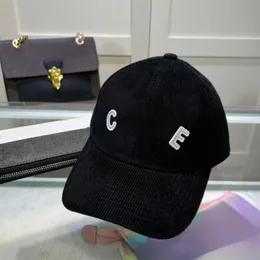 Designer Cord Big Letters Embrioery Baseball Cap Men Womens Eimer Hut Casquette Sonne verhindern