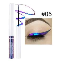 Uchwyty 1pc błyszczące metaliczna liniowca cieni do powiek Kameleony Multi Chrome Eyeliner płyn Pearl Gloss Kolor Aurora Eye Make Up Blosot Pigment