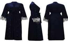 Damen Abaya Dubai Muslim Mode Kleid Spitze Langarm Kaftan Ramadan Eid Islamic Kleidung Abayas für Frauen Robe S2XL976252