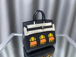 Домашняя сумка ВСЕ РУКА Высококачественная кожаная кожаная сумка из крокодила, изготовленная в китайском дизайнерском дизайнерском. Оригинальное качество 1: 1