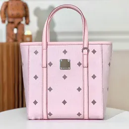 Rosa mini shoppingväska mcmcs högkvalitativa kvinnor handväskor pursar axel koppling lyx designer mode composite väska kod handväska tote hobo klassisk lyxväska
