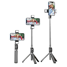 Telefone celular monta Selfie Stick Stand Stand Stand Bluetooth Tripé Integrado Piso telescópico Punto portátil Portátil Titulares de mesa