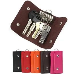 PU skórzane kobiety Klucze Klucze Klucze Organizator Solid Key Portfele Key Klucz samochodowy kluczyka Houseeper Caile Portfel łańcucha