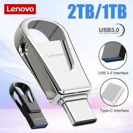 어댑터 Lenovo New 2TB 128GB USB Flash Drive USB 3.0 Typec 2in1 1TB 펜 드라이브 고속 Pendrive U 디스크 무료 배송 PC 용.