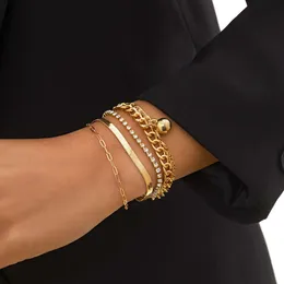 Armband Porträtt Hang Tag Snake Bone Chain Versatile Geometric Bead Star Tassel Armband