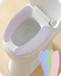 Weich bequem waschbarer stickytoliet Sitzbezüge Badezimmer Set Geschenkabdeckung Toilettenmatte Deckel Closestool Stofftoilettendeckel Prot7010656