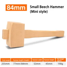 Hammerkvalitet Solid Beech Wood Hammer 84/100/130mm snickare Trähuggning Mallet Beat Handverktyg för träbearbetning