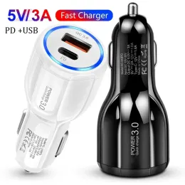 in stock 32W Fast Quick Charging PD USB-C QC3.0 Type C Car Charger Auto Power Adapters For Ipad Iphone 15 12 13 14 Pro Max Samsung Lg chargers