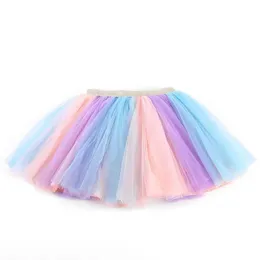 Tutu Dress Girls Pastel Tutu Ckirts Kids Ballet Dance Tulle Pettiscirt Underskirt Tutus Children Birthday Birthdy Comet Molem Gift D240507