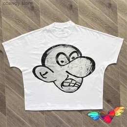 T-shirts masculinos brancos Blutrosatire T-Shirt Angry 2024 Men Mulheres grandes Billdog Top Tops de algodão Doub Graphic Seve H240507