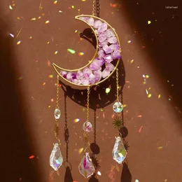 Figurine decorative Crystal Wind Chimes Luna Catcher Prisma sospeso ST ARTILADY CHIME RAINBOW MAKER CASA
