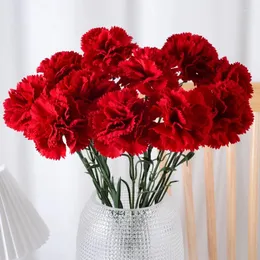 Decorative Flowers Simulated Carnation Bundle For Teacher's Day And Mother's Gifts Home Decoration