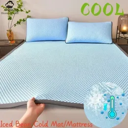 Soğutma Yatak Pürüzsüz klima yorganı hafif yastık serin duygu elyaf cilt dostu nefes alabilen mat pedi 1pc 240506