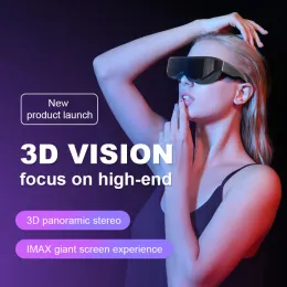 メガネ3D VR仮想現実映画ビデオグラススマートグラスHDMIヘッドマウントHDジャイアントスクリーンデュアルIPSディスプレイスマートメガネビデオ