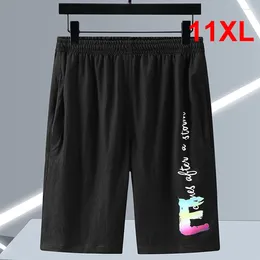 Men's Shorts Summer Cool Men Plus Size 10XL 11XL Fashion Casual Running Short Pants Male Elastic Waist Bottom Big
