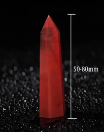3PC Nowy naturalny rzadki czerwony kwarc kryształowy pojedynczy zakończenie punktu różdżki gojenie 5080 mm okazy mineralne kolekcjonerskie dekoracje domu6378056