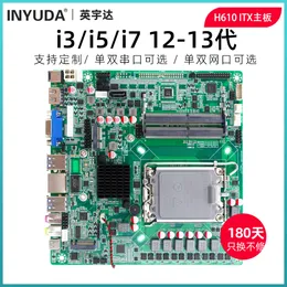 Yingyuda H610 Zintegrowana płyta główna ITX Machine Maszyna Przemysłowa Kontrola główna płyta główna Desktop 12-13 Generacja podwójna sieć Port 17-17 cm