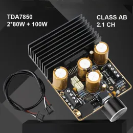 Amplificador TDA7850 2*50W + 2*50W 2.1 canais Audio Amplifier Board Classe AB Subwoofer Car AMP