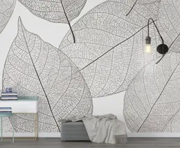 Özel duvar kağıdı modern minimalist yaprak damarları doku oturma odası yatak odası arka plan ev dekor193971