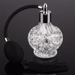 Vintage Crystal Perfume Butelka 80 ml Czarna długa żarówka rozpryska Atomizer Lady Gift 2010139822416
