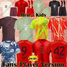 24 25 Bayern Monachium Jersey FC Bayern TRIKOT 2024 2025 Zestawy Maillot Camiseta Futbol Bayern Munchen Soccer Jerseys Men Kids Kane Musiala Muller Sane Football Kit