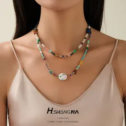 Designer smycken lyx 925 sterling silver halsband kvinna pärlstav medeltida klavikelkedja fashionabla temperament dopamin halsband för kvinnor kristallhalsband