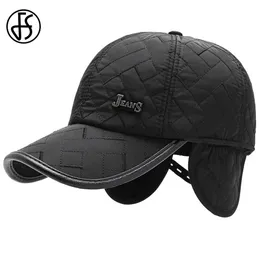 قبعات الكرة FS العصرية السوداء منقوشة سميكة دافئة الشتاء قبعة البيسبول للرجال النساء في الهواء الطلق سائق الشاحن