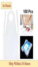100pcs unissex descartável avental à prova d'água à prova de óleo Avental Anti -Afouling PE Plástico para homens Pintura de aventais de culinária 2019540850