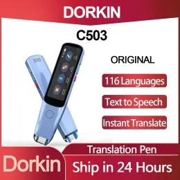 스캐너 오리지널 Dorkin C503 휴대용 펜 스캐너 116 언어 번역 펜 스캐너 인스턴트 텍스트 스캔 읽기 번역기 장치