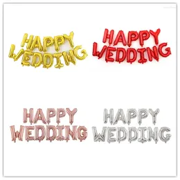 Decoração de festa balão de casamento belon folha de alumínio feliz 16 polegadas