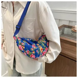 Shoulder Bags Guofeng Northeast Big Flower Jiaozi Bag 2024 Trend Floral Leisure Fashion Western Style Messenger Tide